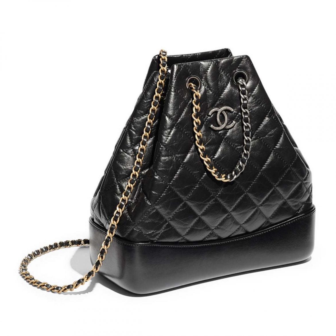 Chanel Gabrielle Backpack in Aged Calfskin Quilted LeatherBlack