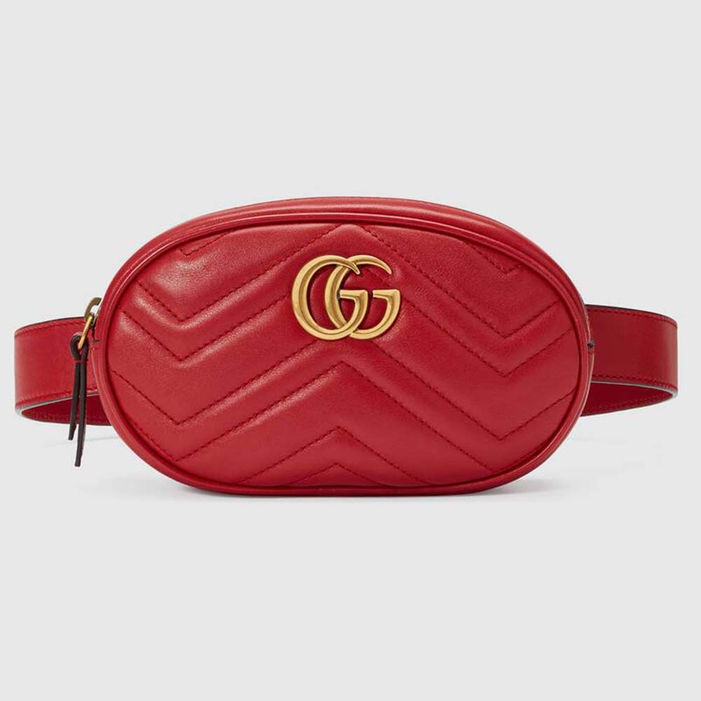 1:1 Quality Dupe Gucci GG Unisex GG Marmont Matelassé Leather Belt Bag - Image 3