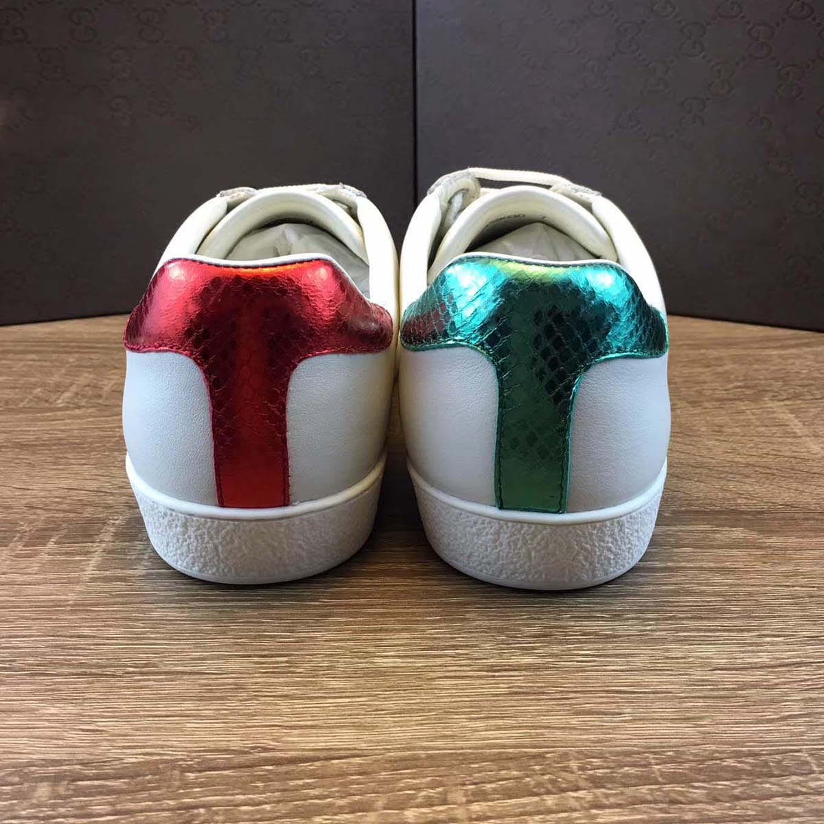 1:1 Authentic Dupe Gucci Men Ace Embroidered Sneaker Shoes with Tiger Web-White - Image 6