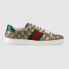 Gucci Men Ace GG Supreme Bees Sneaker-Brown