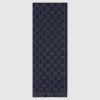 Gucci Men GG Jacquard Pattern Knit Scarf with Fringe