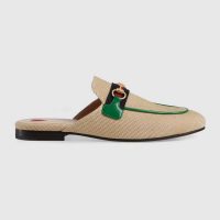 Gucci Online Exclusive Women's Princetown Canvas Slipper 1cm Heel-Sandy