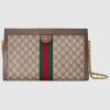 Gucci Ophidia GG Supreme Canvas Medium Shoulder Bag-Brown