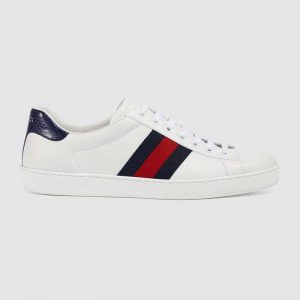 Gucci Unisex Ace Classic Low-Top Leather Sneaker-White