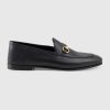 Gucci Women Brixton Leather Horsebit Loafer-Black