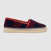 Gucci Women GG Terry Cloth Espadrille 2 cm Platform-Navy