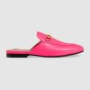 Gucci Women Princetown Leather Slipper with Horsebit Detail-Rose