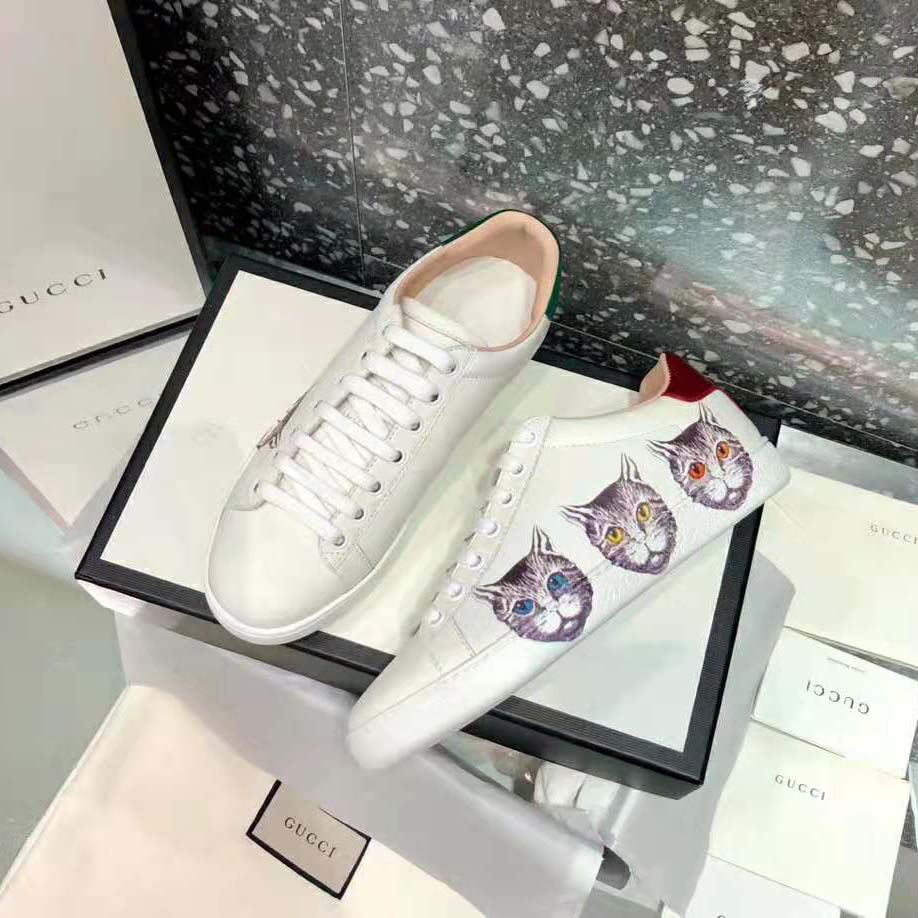 Gucci Women's Ace Sneaker with Mystic Cat Crafted in White Leather - Image 2