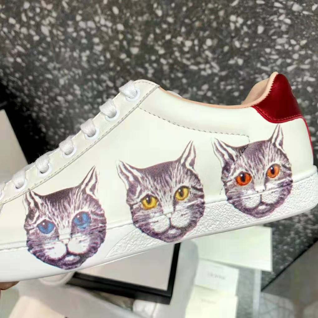 Gucci Women's Ace Sneaker with Mystic Cat Crafted in White Leather - Image 6