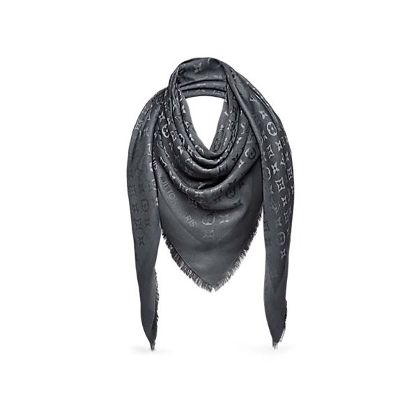 louis_vuitton_lv_women_monogram_shawl_scarf_in_silk_and_wool-gray