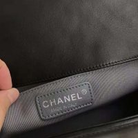 Chanel Boy Chanel Handbag in Calfskin & Ruthenium-Finish Metal-Black (1)