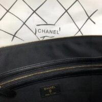 Chanel Unisex Boy Chanel Large Pouch in Lambskin Leather-Black (1)