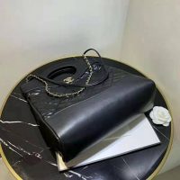 Chanel Women 31 Shopping Bag in Calfskin Leather-Black (1)