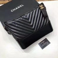 Chanel Women Chanel’s Gabrielle Large Hobo Bag in Aged Calfskin Leather-Black (1)
