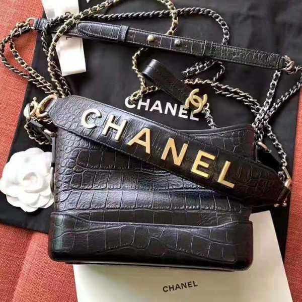 Chanel Women Chanel’s Gabrielle Small Hobo Bag-Black (5)