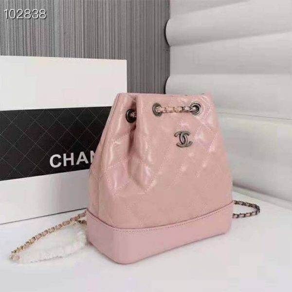 Chanel Women Chanel’s Gabrielle Small Hobo Bag in Aged Smooth Calfskin-Pink (6)