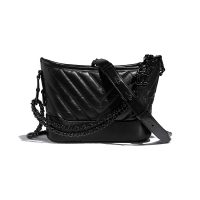 Chanel Women Chanel’s Gabrielle Small Hobo Bag in Aged and Smooth Calfskin-Black (2)