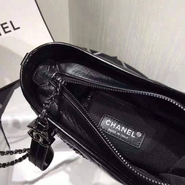 Chanel Women Chanel’s Gabrielle Small Hobo Bag in Aged and Smooth Calfskin-Black (9)