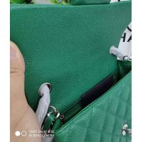 Chanel Women Classic Handbag in Lambskin Leather-Green (1)