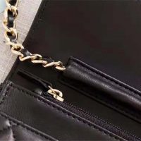 Chanel Women Classic Wallet On Chain in Lambskin Leather-Black (1)