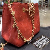 Chanel Women Drawstring Bag in Calfskin Leather-Maroon (6)