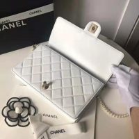 Chanel Women Flap Bag White Ringer Pearl in Goatskin Leather (1)