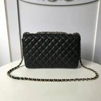 Chanel Women Flap Bag in Metallic Lambskin Leather-Black (1)