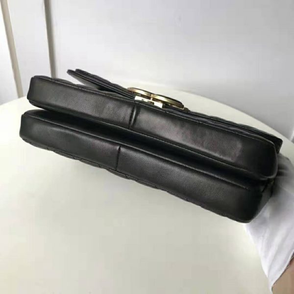 Chanel Women Flap Bag in Metallic Lambskin Leather-Black (7)