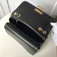 Chanel Women Flap Bag in Metallic Lambskin Leather-Black (1)