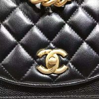 Chanel Women Flap Bag in Smooth Calfskin Leather-Black (1)