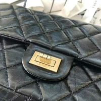 Chanel Women Large 2.55 Handbag in Aged Calfskin Leather-Black (1)