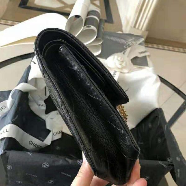 Chanel Women Large 2.55 Handbag in Aged Calfskin Leather-Black (5)