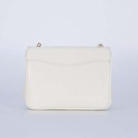 Chanel Women Large Double C Gold Chain Cross Body Flap Bag-White (8)