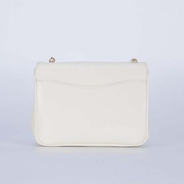 Chanel Women Large Double C Gold Chain Cross Body Flap Bag-White (4)