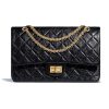 Chanel Women Maxi 2.55 Handbag in Aged Calfskin Leather-Black