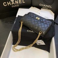 Chanel Women Maxi 2.55 Handbag in Aged Calfskin Leather-Black (1)