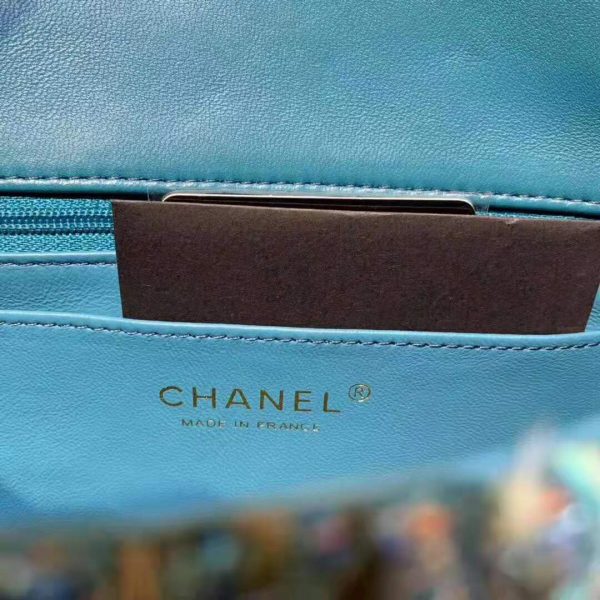 Chanel Women Mini Flap Bag in Tweeds & Fabrics-Blue (10)