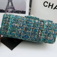 Chanel Women Mini Flap Bag in Tweeds & Fabrics-Blue (1)