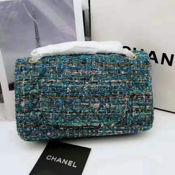 Chanel Women Mini Flap Bag in Tweeds & Fabrics-Blue (13)
