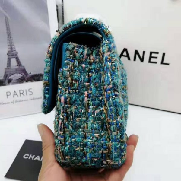 Chanel Women Mini Flap Bag in Tweeds & Fabrics-Blue (14)
