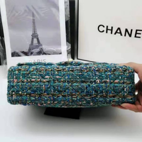Chanel Women Mini Flap Bag in Tweeds & Fabrics-Blue (16)