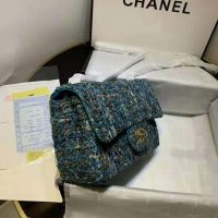 Chanel Women Mini Flap Bag in Tweeds & Fabrics-Blue (1)