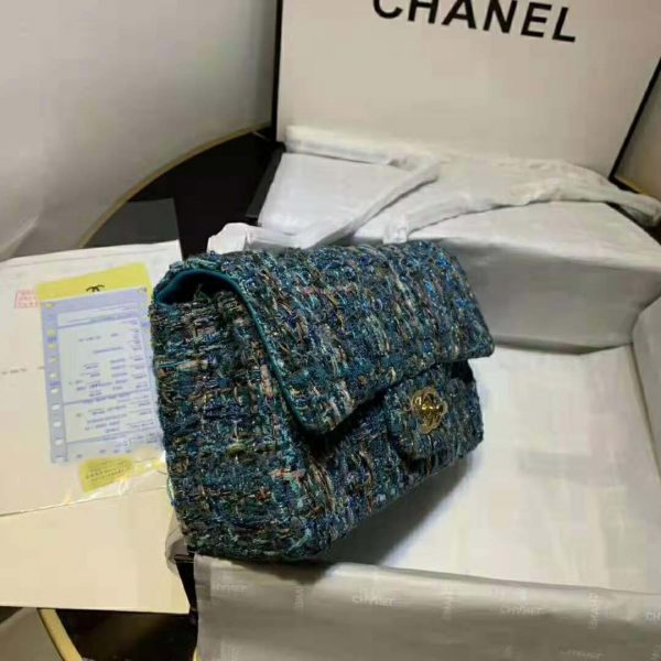 Chanel Women Mini Flap Bag in Tweeds & Fabrics-Blue (4)