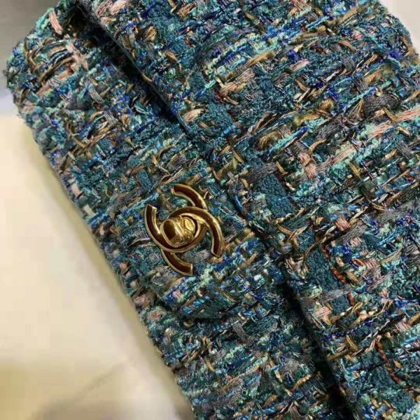 Chanel Women Mini Flap Bag in Tweeds & Fabrics-Blue (6)