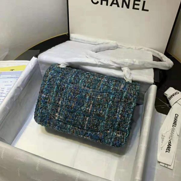 Chanel Women Mini Flap Bag in Tweeds & Fabrics-Blue (7)
