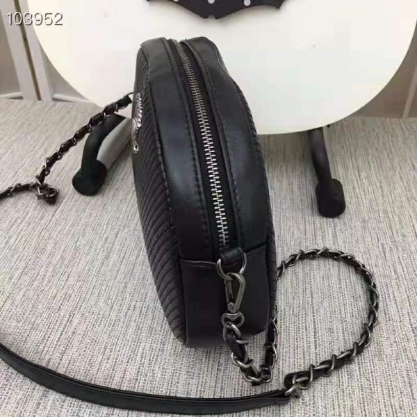 Chanel Women Small Camera Case in Lambskin Leather-Black (6)