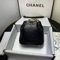 Chanel Women Small Drawstring Bag in Calfskin Leather-Black (1)