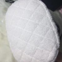 Chanel Women Small Shopping Bag in Shearling Sheepskin Leather-White (1)