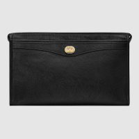 Gucci GG Men Pouch with Interlocking Bag in Black Soft Leather (1)