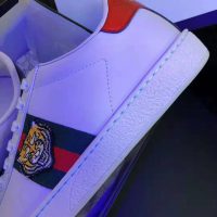 Gucci Men Ace Embroidered Sneaker with Embroidered Tiger Appliqué-White (1)